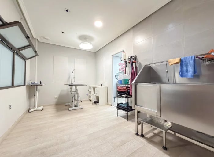 Sala de baño y secado de Peluquería Canina Truka en Alcorcón, Madrid
