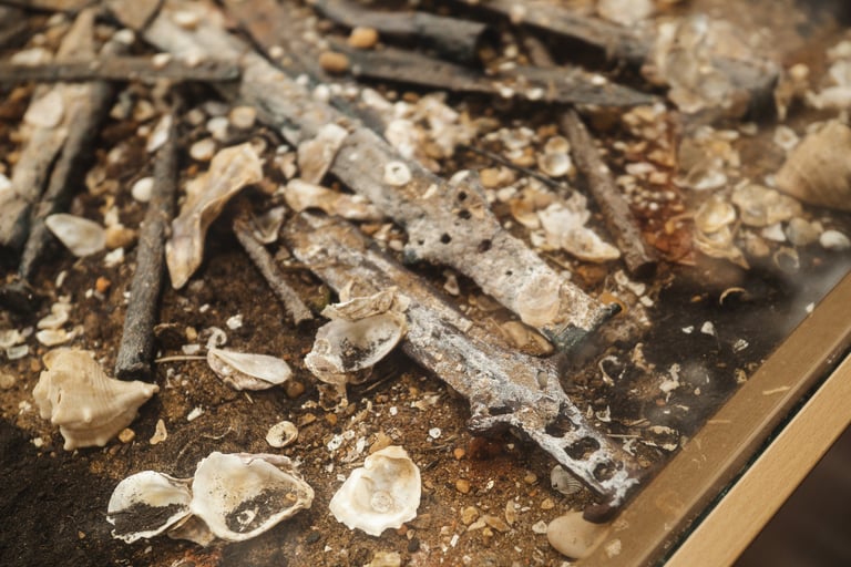 Objetos halados en la Ría de Huelva