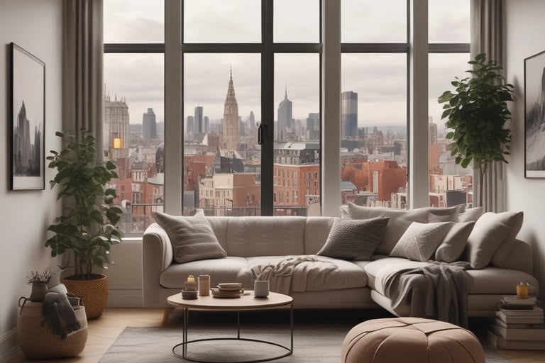 Bright living room with modern inventory