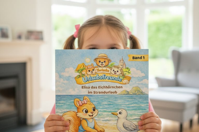 Malbuch Strandurlaub für Kinder – Elisa das Eichhörnchen
