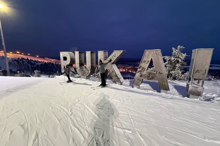 Ruka ski resort sign 