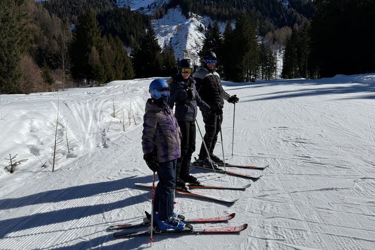 skiing in passo tonale