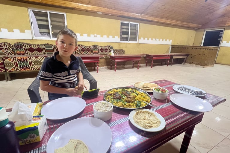 food at wadi rum desert camp