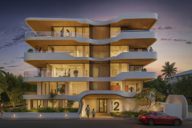 Modern luxury apartment building