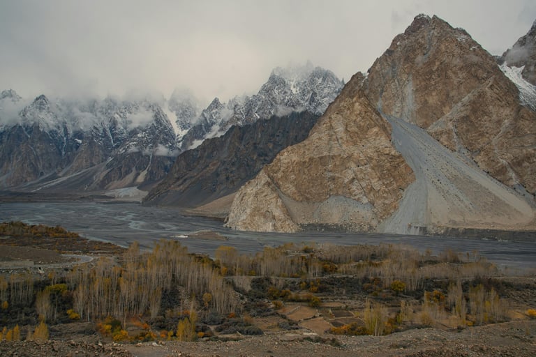 passu cones and Karakoram Highway