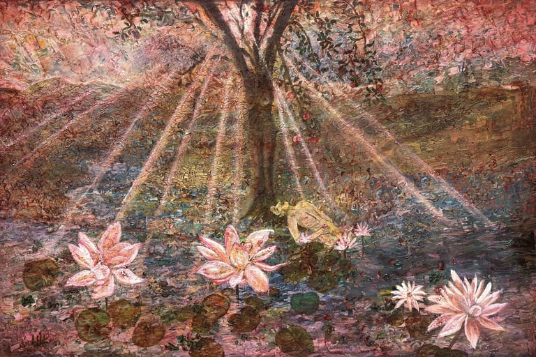 The Eden Oil on Canvas Painting by Anuragk Gupta