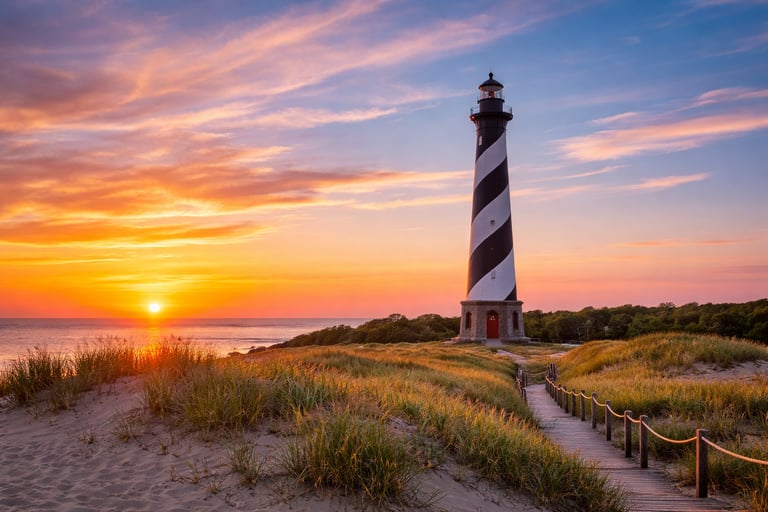 Outer Banks Lighthouse Sunrise Image