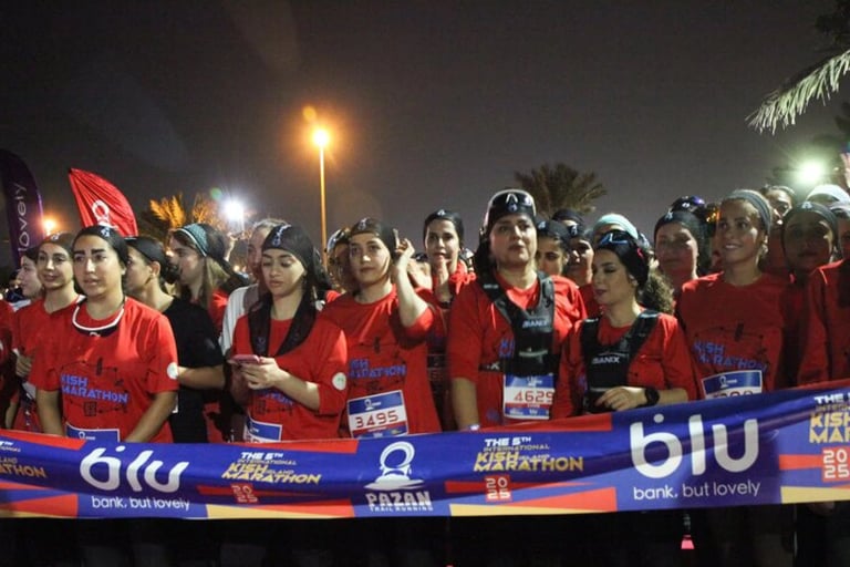 Photo: ISNA Women in Iran's Kish Island partake in a marathon on December 5, 2025