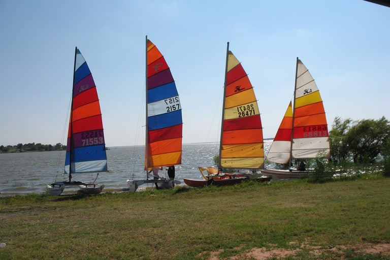 Wichita Falls Sailing Club, sandy beach at Lake Arrowhead, TX