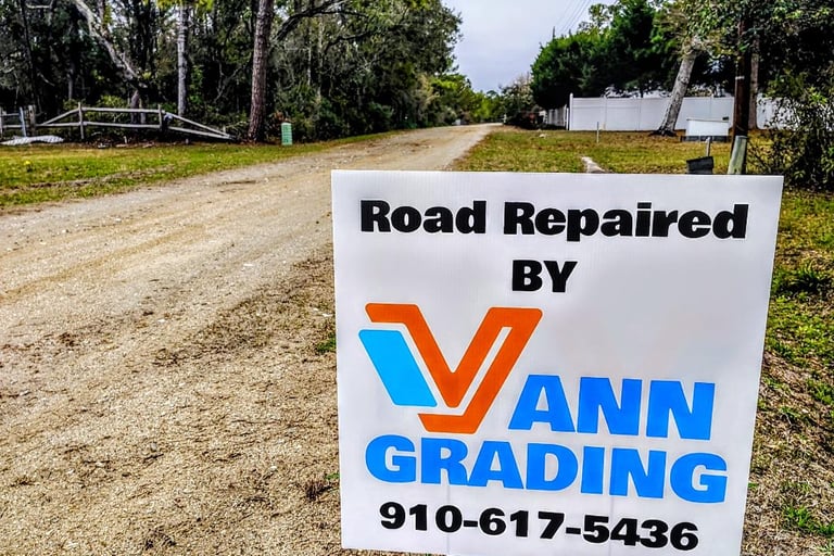Road repaired by Vann Grading