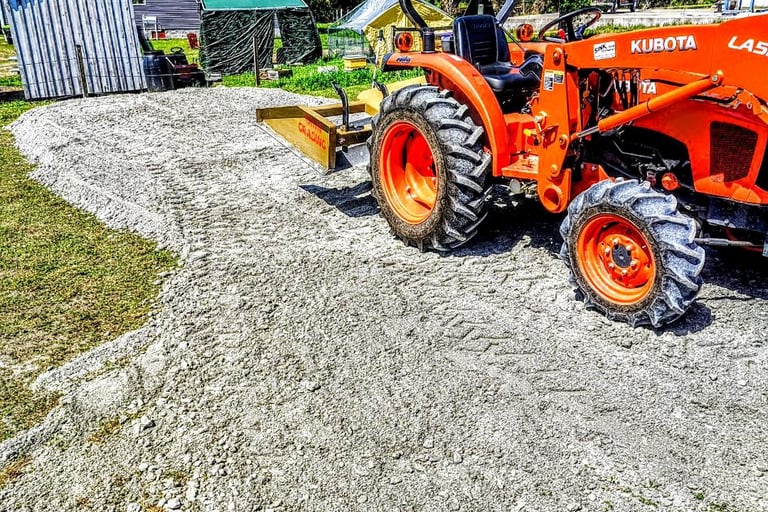 gravel pad for small metal building