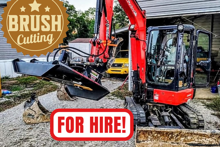 excavator heavy duty brush mower