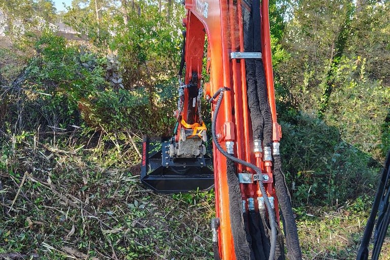 excavator brush hogging