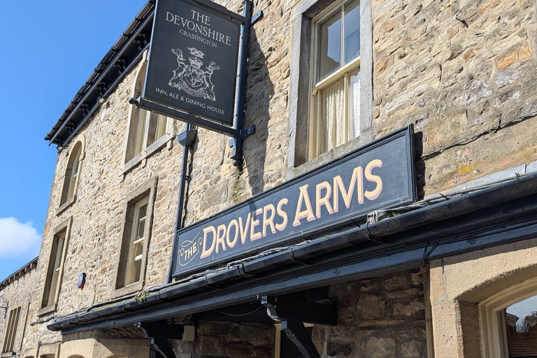 The pub at Grassington that doubles for the Drovers Arms in the TV series, All Creatures Great and S