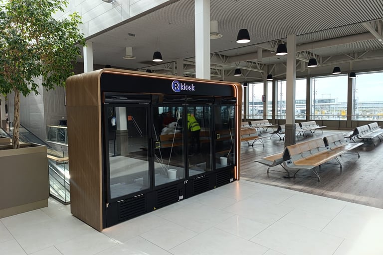 R-Kiosk pašapkalpošanās veikals ar viedajiem ledusskapjiem Tallinā
