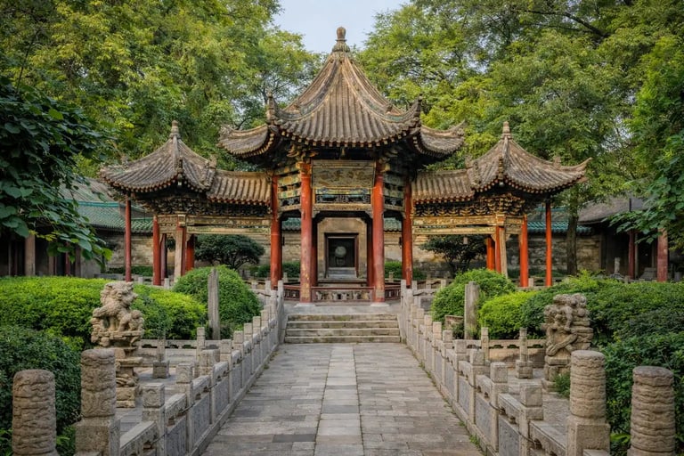 Great Mosque of Xi’an in China, unique mosque combining traditional Chinese architecture with Islamic design.