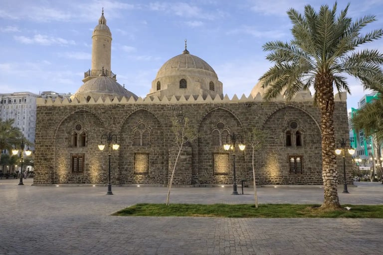 Masjid Al-Ghamama historic mosque in Medina Saudi Arabia near Masjid an-Nabawi where Eid prayer was performed