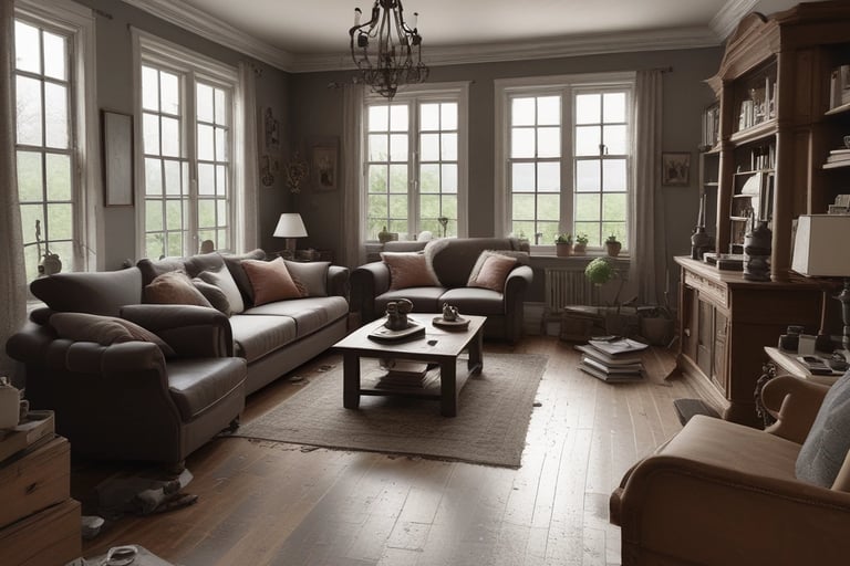 Bright living room with modern inventory