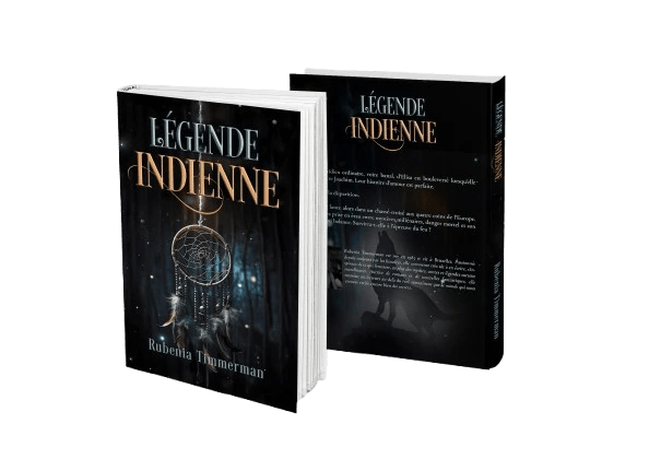 Mockup broché recto-version de Légende Indienne, urban fantasy de Rubenia Timmerman.