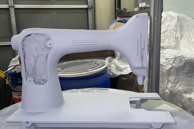New Home Sewing Machine Primed and ready to be painted