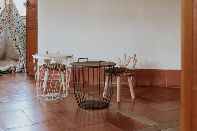 tabourets en cerf pour enfants