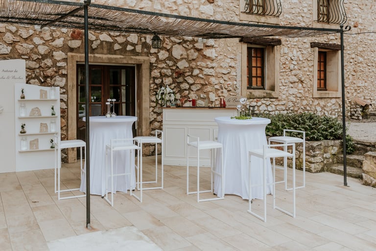 coin bar avec mange debout mariage