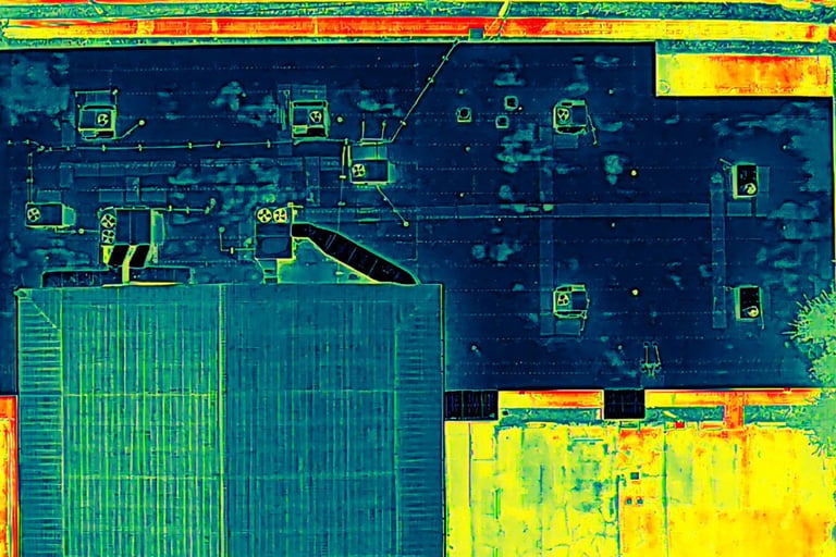 Signs of moisture intrusion on roof