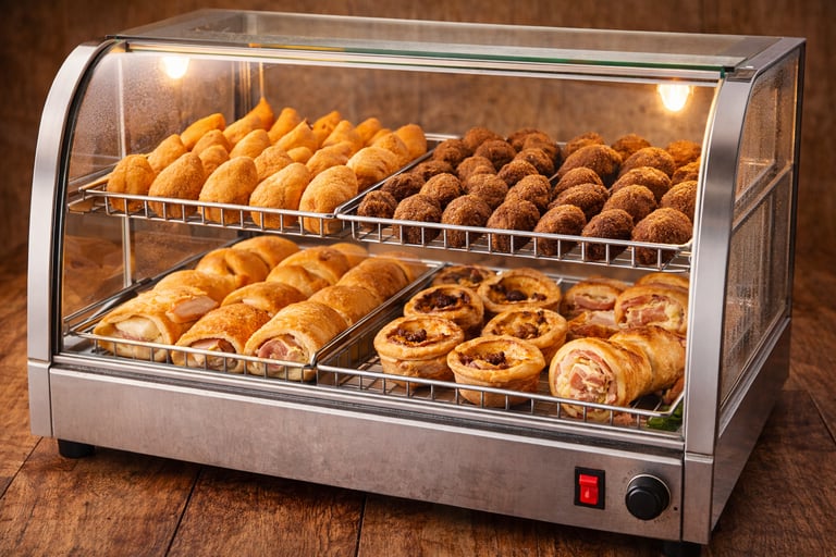 ✔ Coxinha ✔ Risoles ✔ Bolinha de queijo