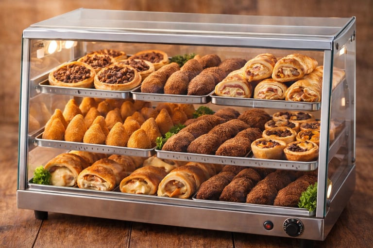 ✔ Coxinha ✔ Risoles ✔ Bolinha de queijo