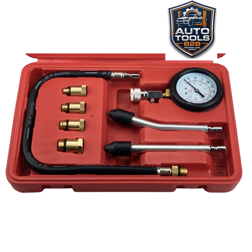 Kit Compresímetro Analógico para Motores de Gasolina (8 Piezas)