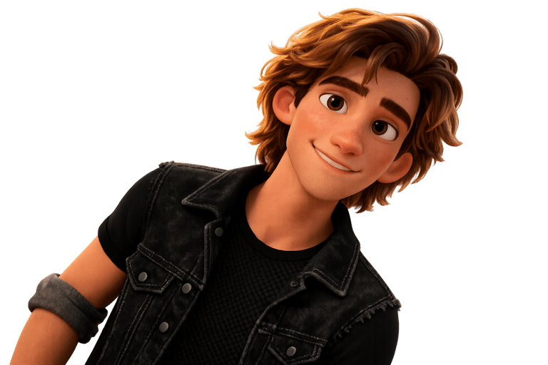 “Illustration of the BabyKidsLullaby character, designed to guide children with warmth and emotional