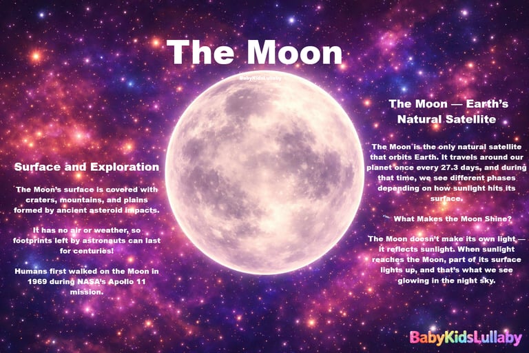 babykidslullaby Cosmic Discovery section the moon
