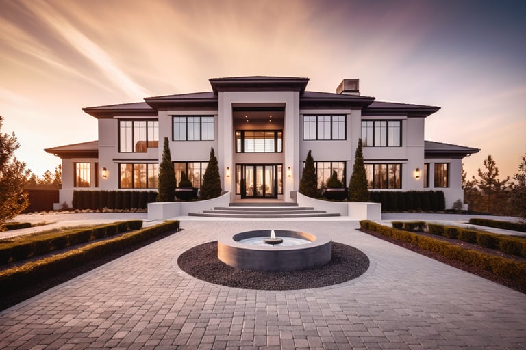 Modern luxury mansion exterior in Los Angeles curated by The LA Connector for executive relocation, 