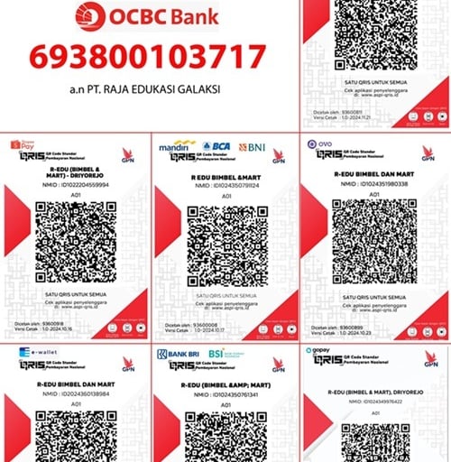 Pilihan pembayaran R-EDU Bimbel dan Mart