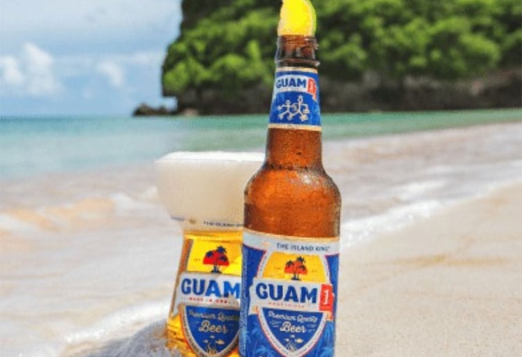 Guam beer and a beach