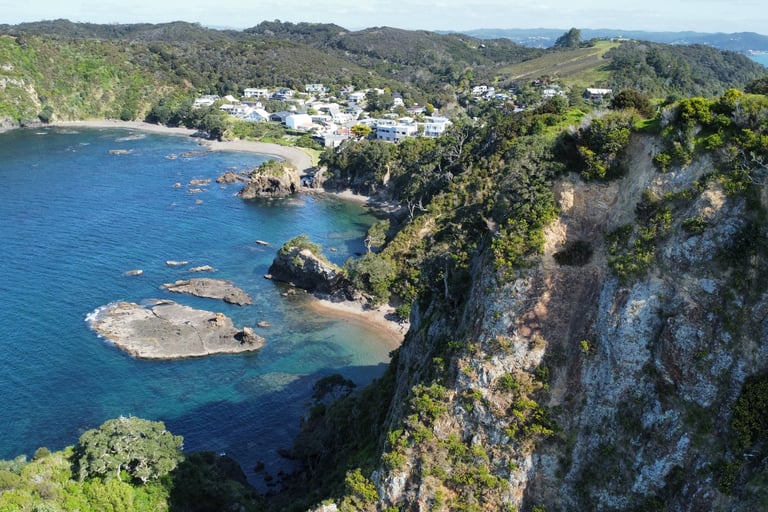 vistas desde un mirador de Russell en Nueva zelanda durante mi visita