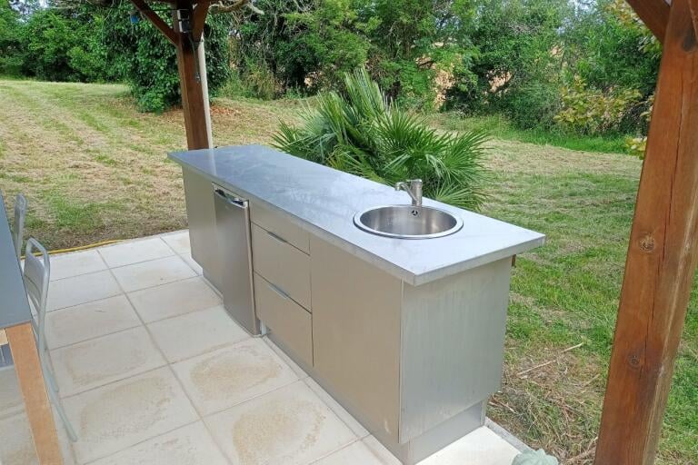 cuisine extérieure en inox