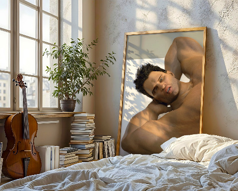 framed mockup desouza art