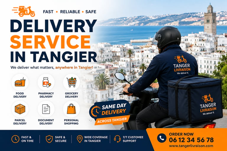 Delivery Service in Tangier 24h food pharmcy grocery