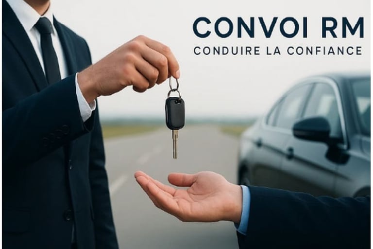 Remise des clés de voiture à un convoyeur professionnel de Convoi-RM pour un transport sécurisé