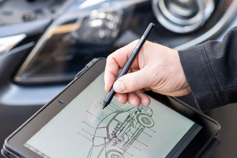 Expertise technique et contrôle mécanique d'un véhicule d'occasion avant convoyage professionnel