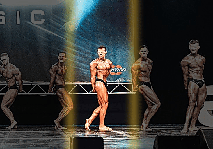 Fitness Guy on a Bodybuilding Stage