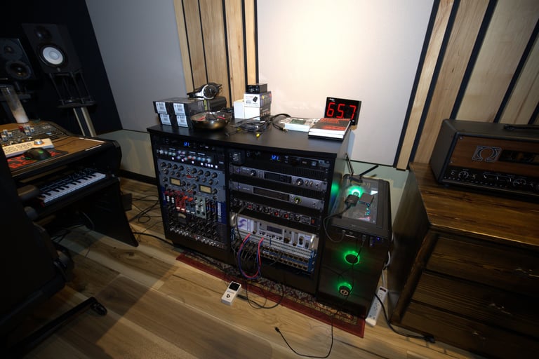 Control Room B gear rack