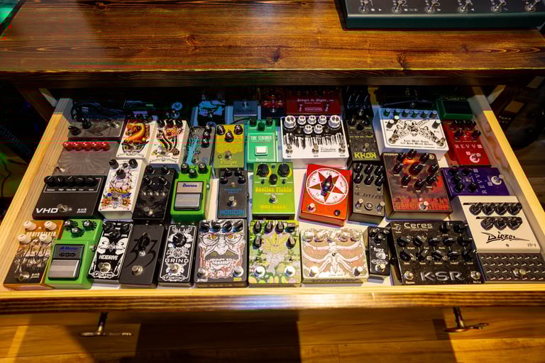 Guitar pedal collection drawer #1
