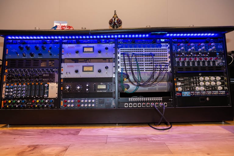 Control Room A gear rack. 