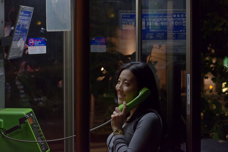 Oliver MK girl in a phonebooth, Tokyo, Japan