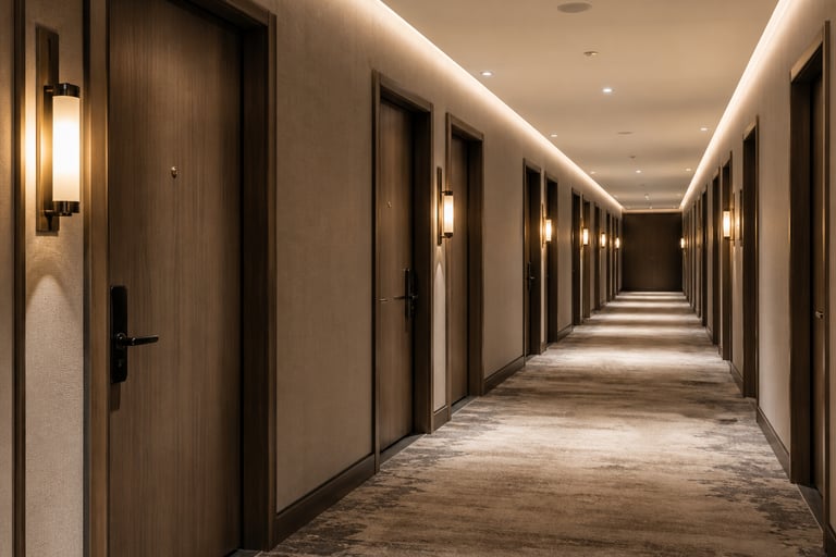 Fire-rated no lacquer door for commercial building interior