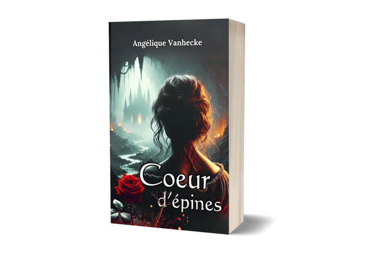 Mockup broché - Coeur d'épines - Romantasy d'Angélique Vanhecke.