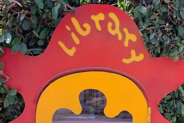 Street Free Library in Santa Barbara at Talbotics home studio/gallery.