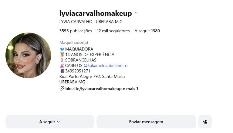 Lyvia carvalho maquiadora uberaba
